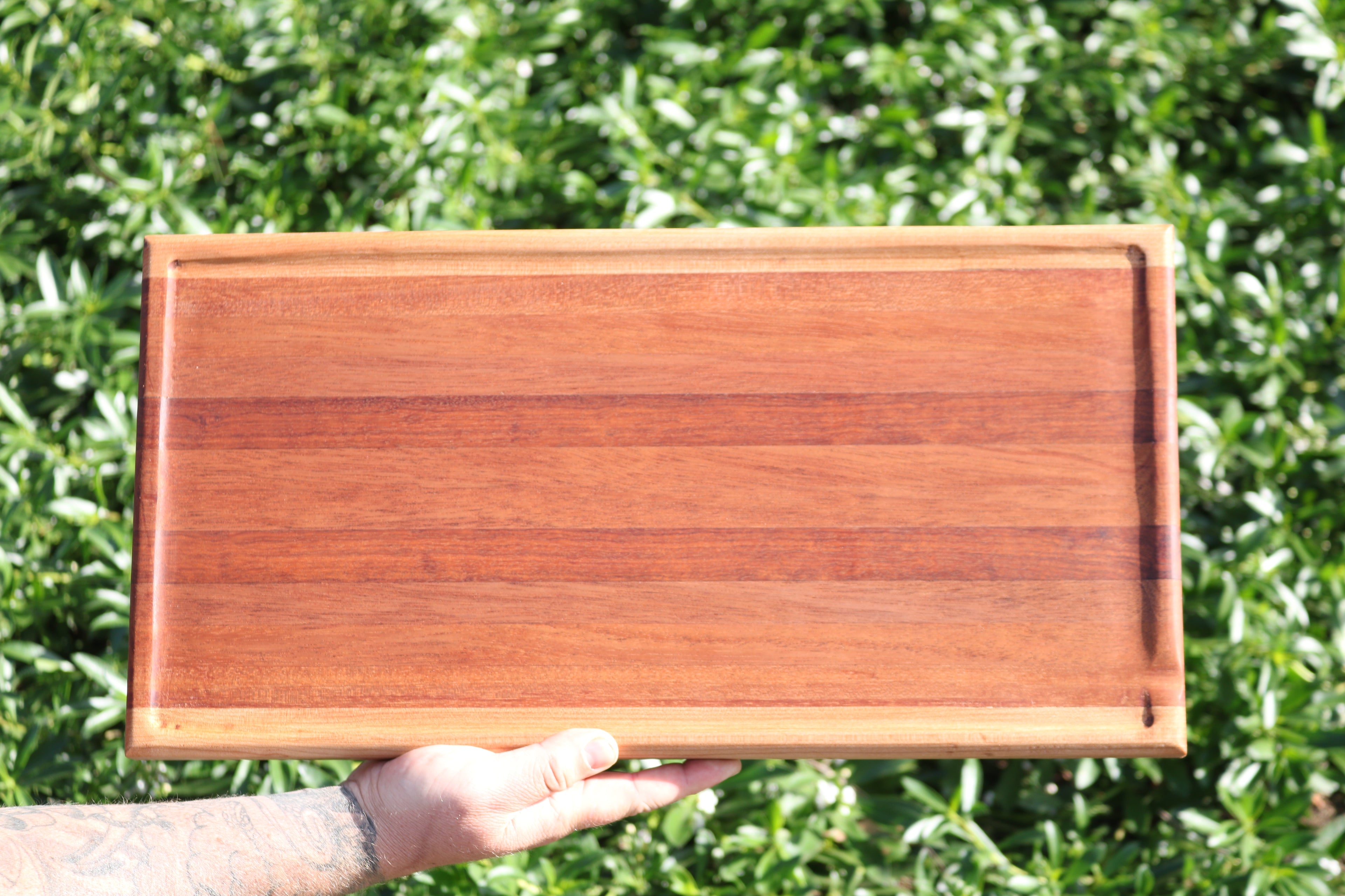 Mahogany/Paduak Dished Cutting Board