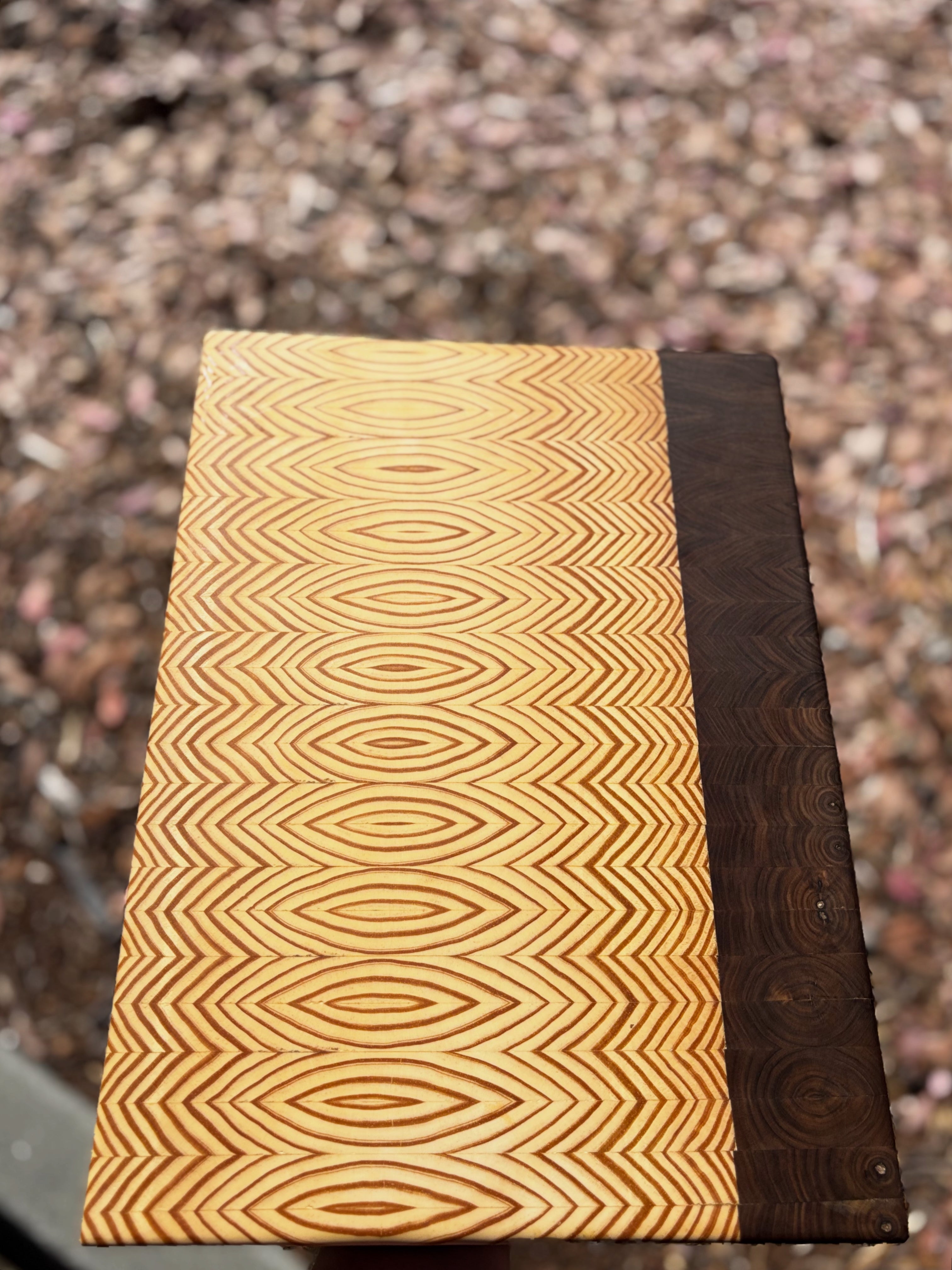 End Grain Southern Pine W/ Walnut